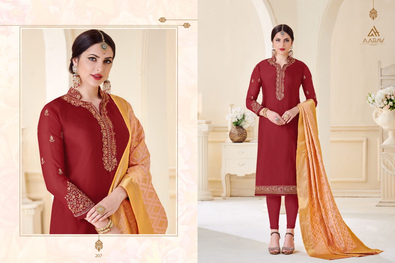 Aarav Trendz Designer Aarav Banarasi Vol-1 Salwar Suits Aarav Trendz Designer Aarav Banarasi Vol-1 Salwar Suits